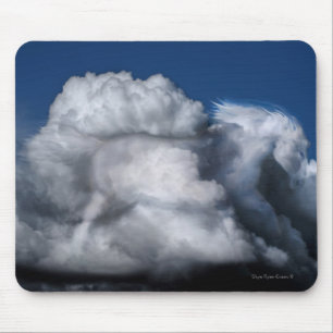 Mystical Wild Stallion in the Clouds Photo Art Mouse Pad
