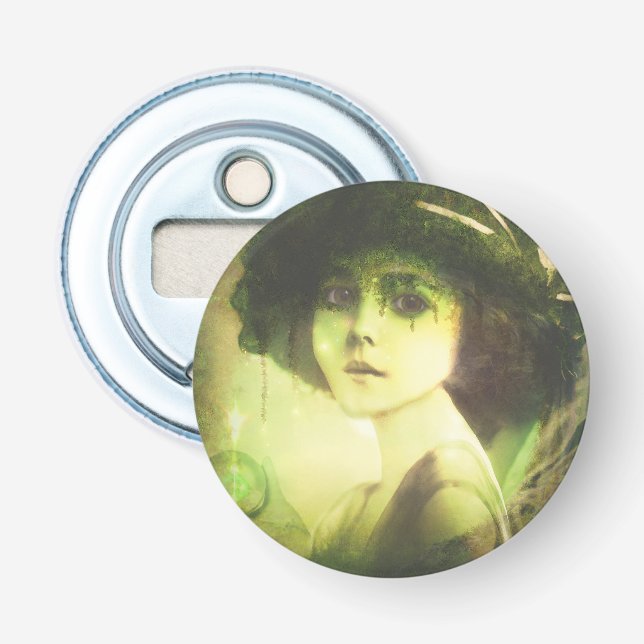 Mystical Willow Tree Fairy Fantasy Art Bottle Opener (Front)