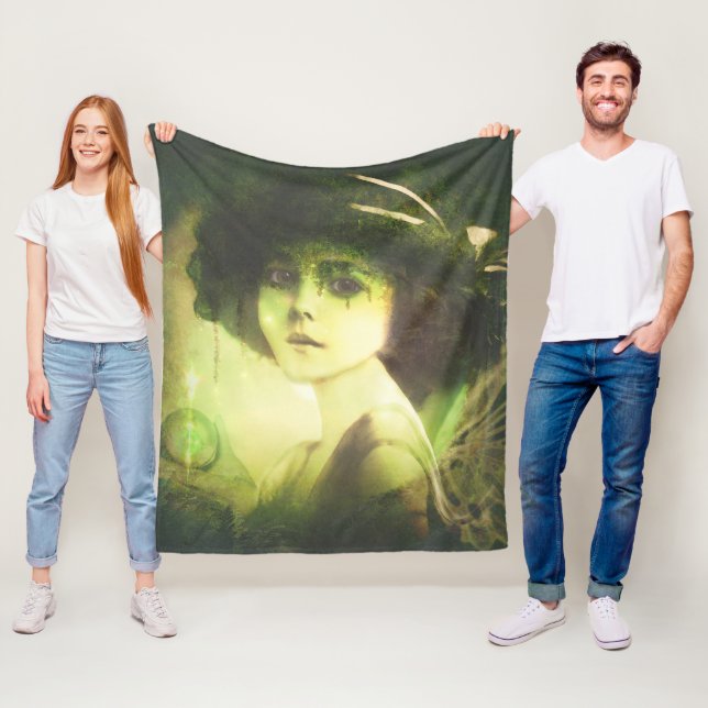 Mystical Willow Tree Fairy Fantasy Art Fleece Blanket (In Situ)