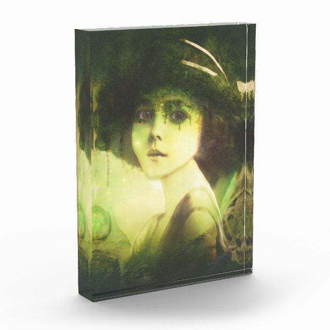 Mystical Willow Tree Fairy Fantasy Art Photo Block (Left)