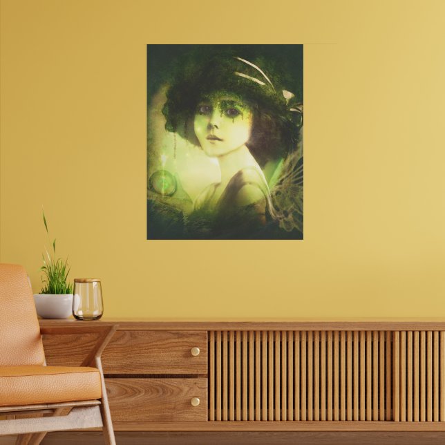 Mystical Willow Tree Fairy Fantasy Art Poster (Living Room 2)