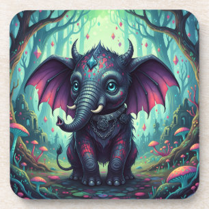 Mystical Winged Elephant in Enchanted Forest Coaster