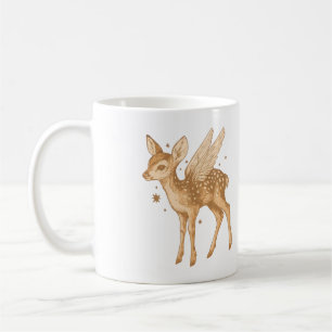 Mystical Winged Fawn Cottagecore Coffee Mug