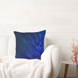 Mystical Wings with Deep Blue Feathers Cushion