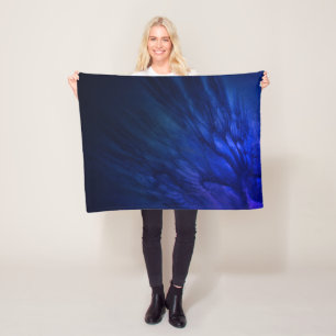 Mystical Wings with Deep Blue Feathers Fleece Blanket