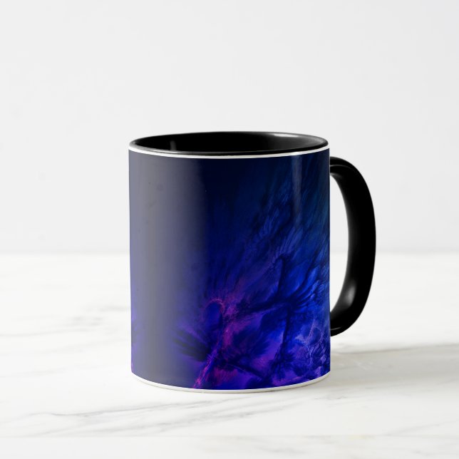 Mystical Wings with Deep Blue Feathers Mug (Front Right)