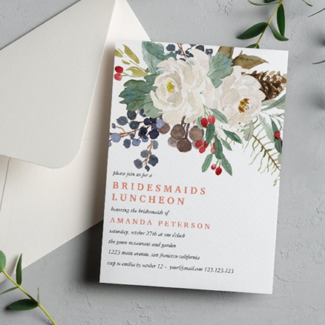 Mystical Winter | Bridesmaids Luncheon Wedding Invitation (Creator Uploaded)
