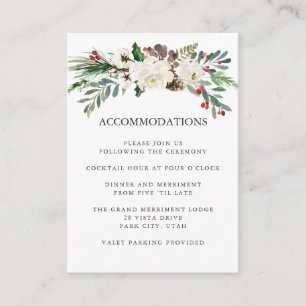 Mystical Winter   WEDDING Hotel Accommodation Enclosure Card