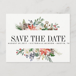 Mystical Winter   WEDDING save the date Announcement Postcard