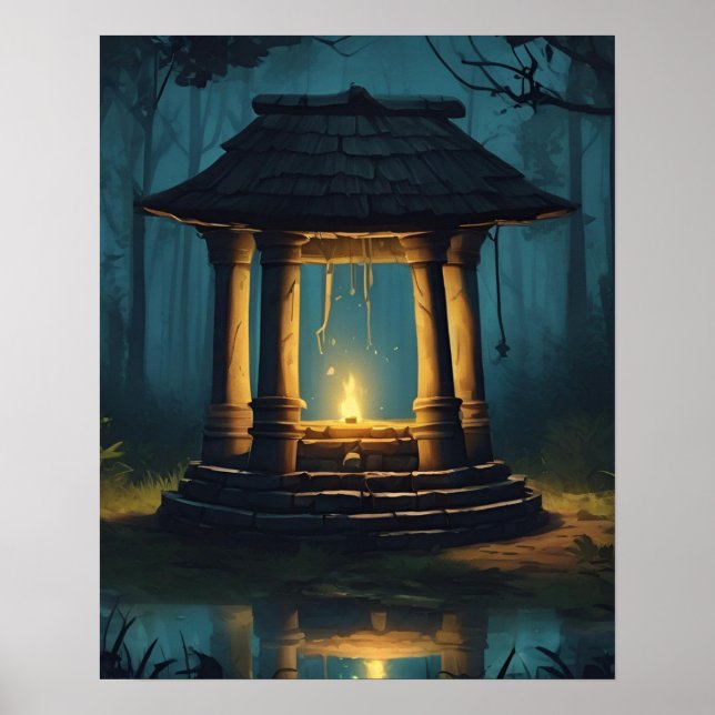 MYSTICAL WISHING WELL PIT ART POSTER (Front)