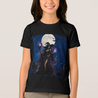 Mystical Witch Halloween Moon T-Shirt Tri-Blend Shirt