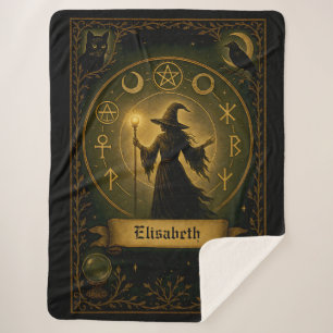 Mystical Witch Personalized Blanket  AncientSymbol