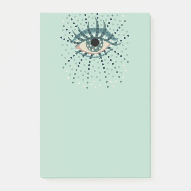 Mystical Witchy Blue Eye Post-it Notes (Front)