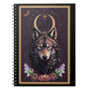 Mystical Wolf - Botanical & Celestial Notebook