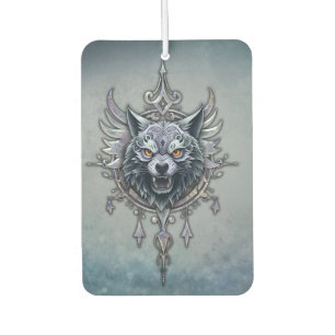 Mystical wolf head.  car air freshener