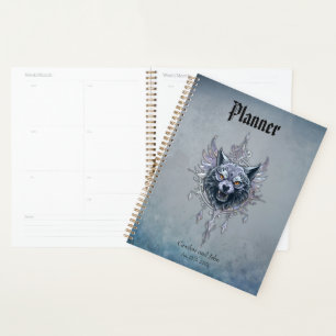 Mystical wolf head. planner