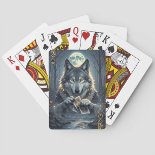 Mystical Wolf King Playing Cards