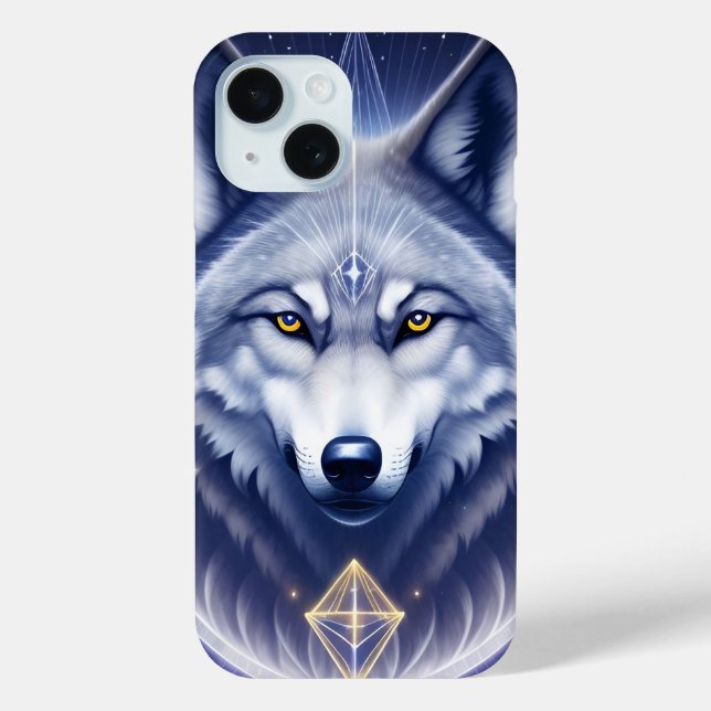 Mystical Wolf Portrait Art Case-Mate iPhone Case (Back)