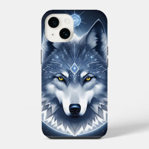 Mystical Wolf Portrait Art iPhone 14 Case