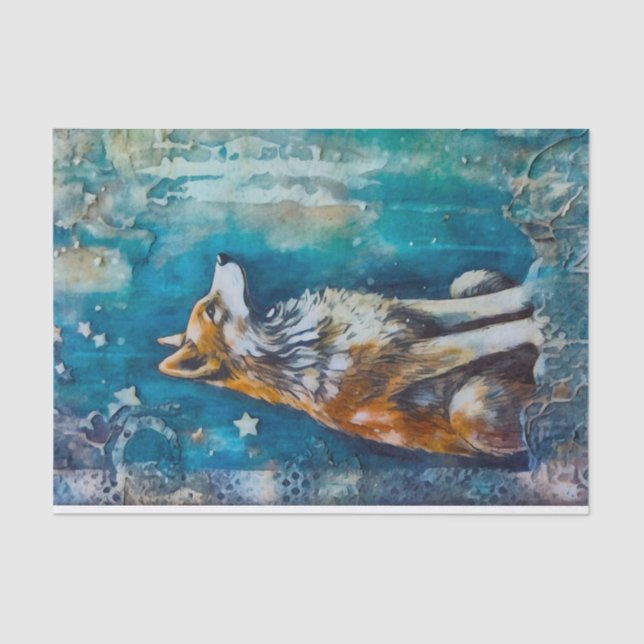 Mystical Wolf Tissue Paper (Front)