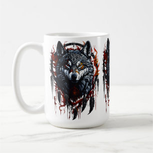 Mystical Wolf with Dreamcatcher Coffee Mug