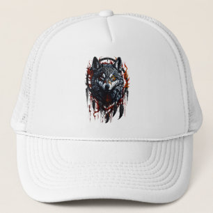Mystical Wolf with Dreamcatcher Trucker Hat