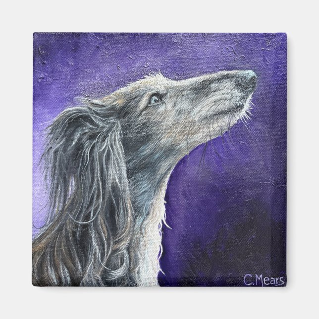 Mystical Wolfhound Magnet (Front)