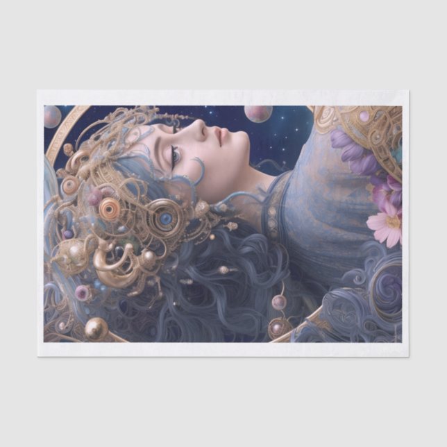 Mystical Woman Decoupage Tissue Paper  (Front)