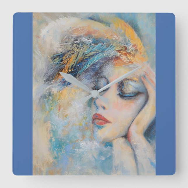 Mystical Woman Wall Art Clock (Front)