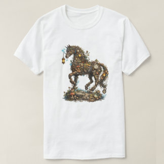 Mystical Woodland Horse Illustration | Fantasy Nat T-Shirt