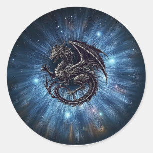 Mystical Wyvern Eye Classic Round Sticker