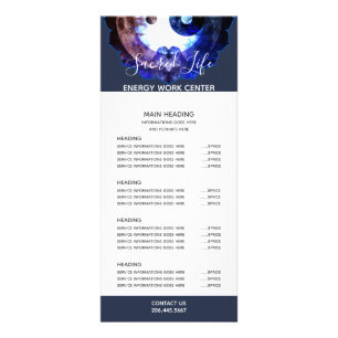 Mystical Yin Yang, Spiritual Holistic Rack Card