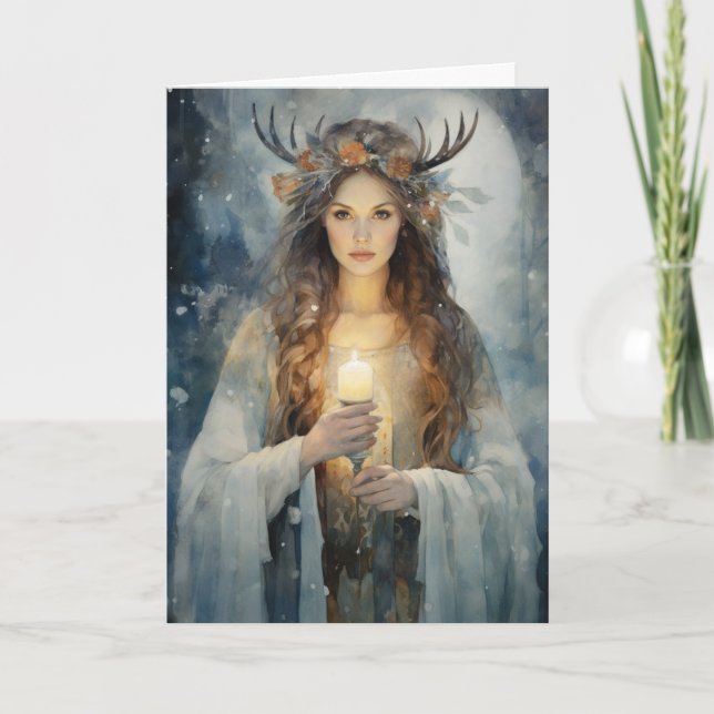 Mystical Yule Greeting Card (Front)