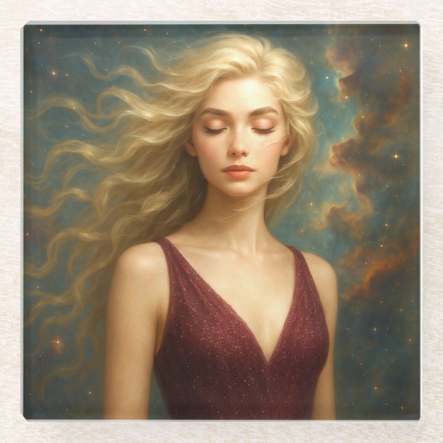 Mystik Woman - glass oppressor Glass Coaster (Front)