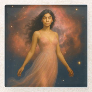 Mystik Woman - glass oppressor Glass Coaster