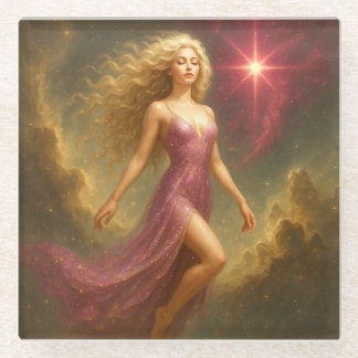 Mystik Woman - glass oppressor Glass Coaster