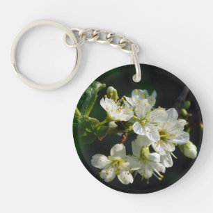 Mystique Dark Botanical Plum Blossom Keyring