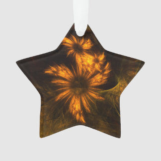Mystique Garden Abstract Art Acrylic Star Ornament