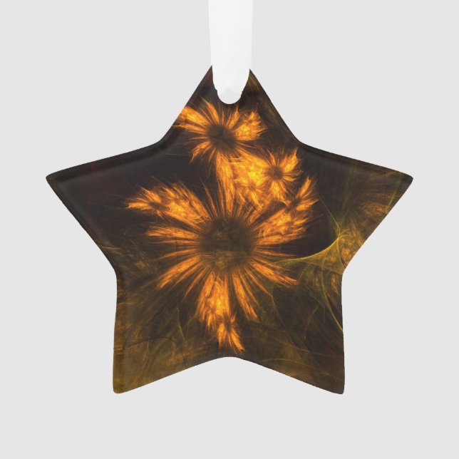 Mystique Garden Abstract Art Acrylic Star Ornament (Front)
