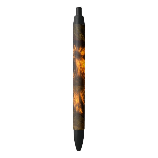 Mystique Garden Abstract Art Black Ink Pen (Front Vertical)
