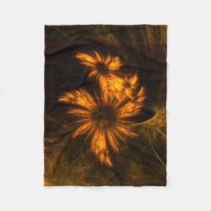Mystique Garden Abstract Art Fleece Blanket