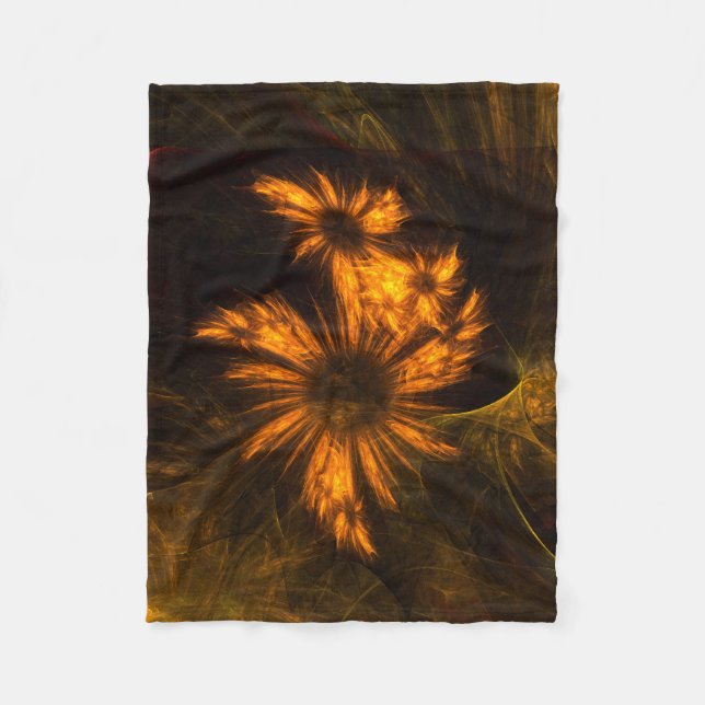 Mystique Garden Abstract Art Fleece Blanket (Front)