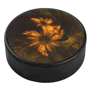 Mystique Garden Abstract Art Hockey Puck