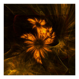 Mystique Garden Abstract Art Poster