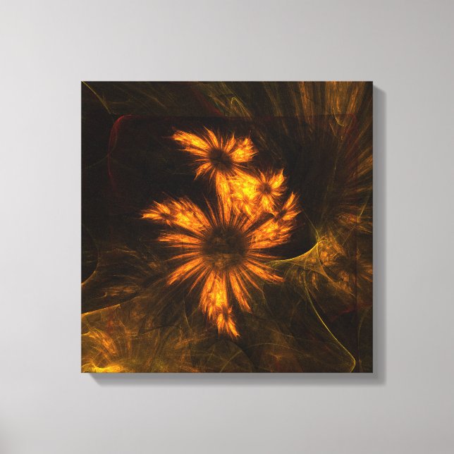 Mystique Garden Abstract Art Quad Canvas Print (Front)