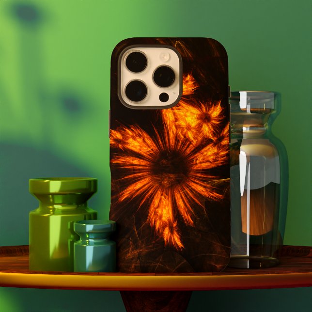 Mystique Garden Golden Abstract Fractal Art Case-Mate iPhone Case (Mystique Garden Abstract Art Case-Mate iPhone Case)
