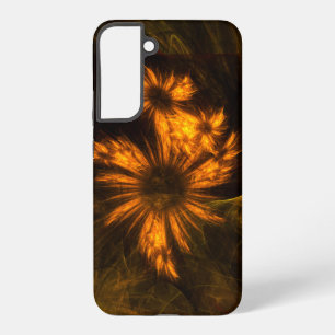 Mystique Garden Golden Abstract Fractal Art Samsung Galaxy Case