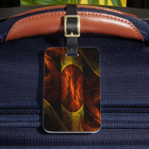Mystique Jungle Abstract Art Address Luggage Tag