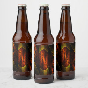 Mystique Jungle Abstract Art Beer Bottle Label