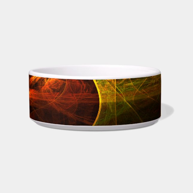 Mystique Jungle Abstract Art Cat Bowl (Right)